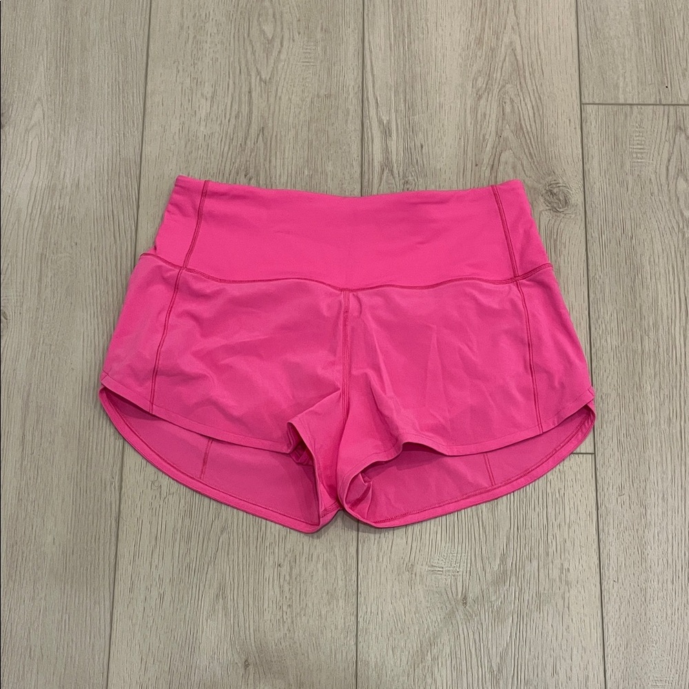 Lululemon Speed Up shorts in Sonic Pink